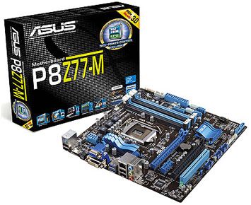 P8Z77-M - Placa-Mãe Asus P8Z77-M Core i7/i5/i3 DDR3 1155 Aud/LAN