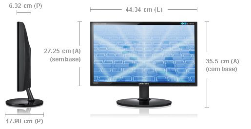 LS19CLUSBLZD - Monitor 18.5 LED Samsung EX1920 1360x768 5ms 5M:1 DVI
